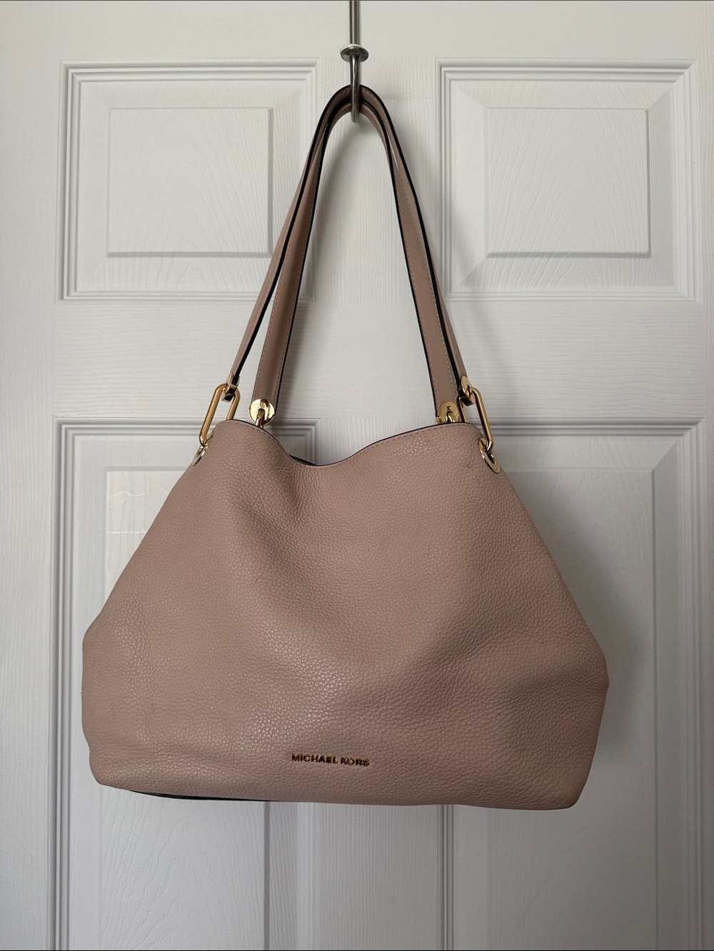 Michael Kors Dusty Rose Pebbled Leather Shoulder Tote